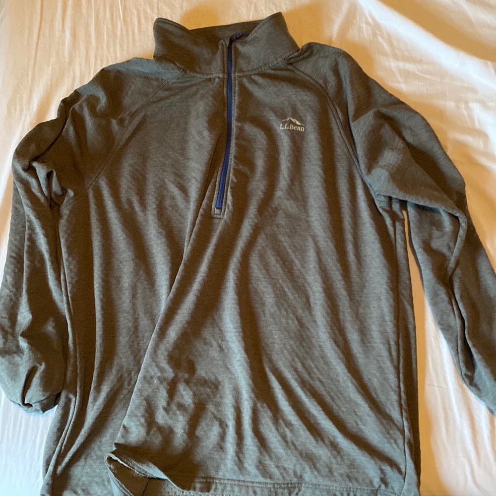 LL Bean Slightly Fitted Crewneck Polyester Sweater